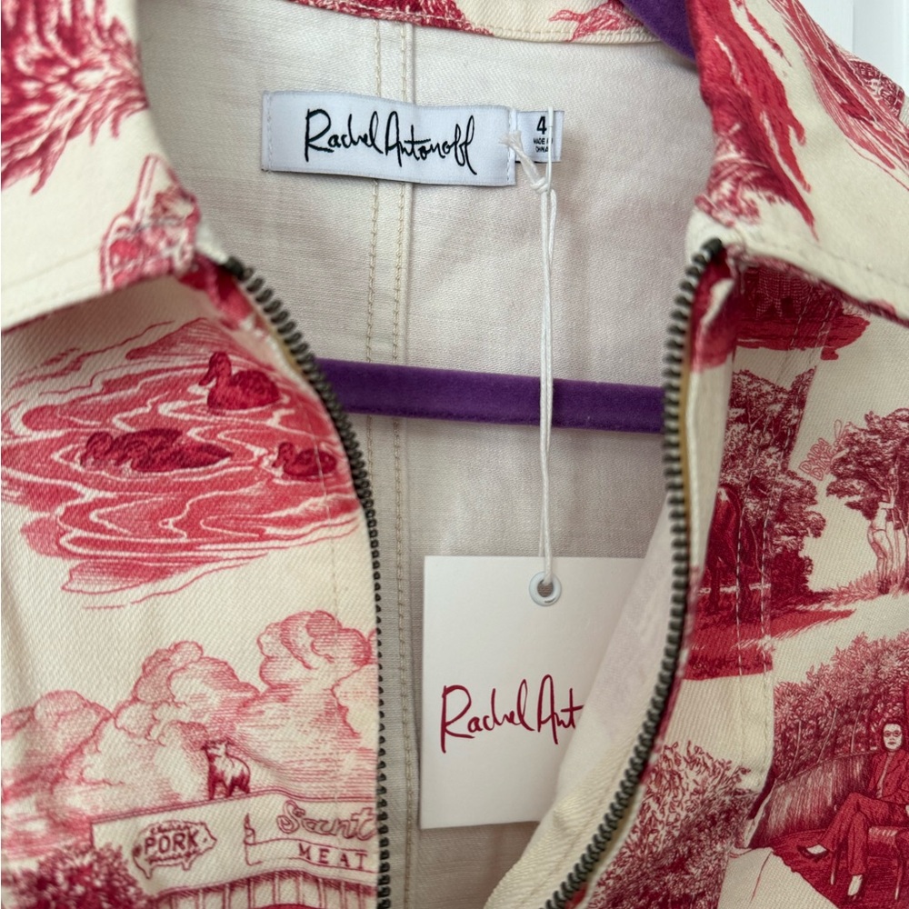 Rachel Antonoff Red and Cream Jumpsuit - Picture 5 of 14
